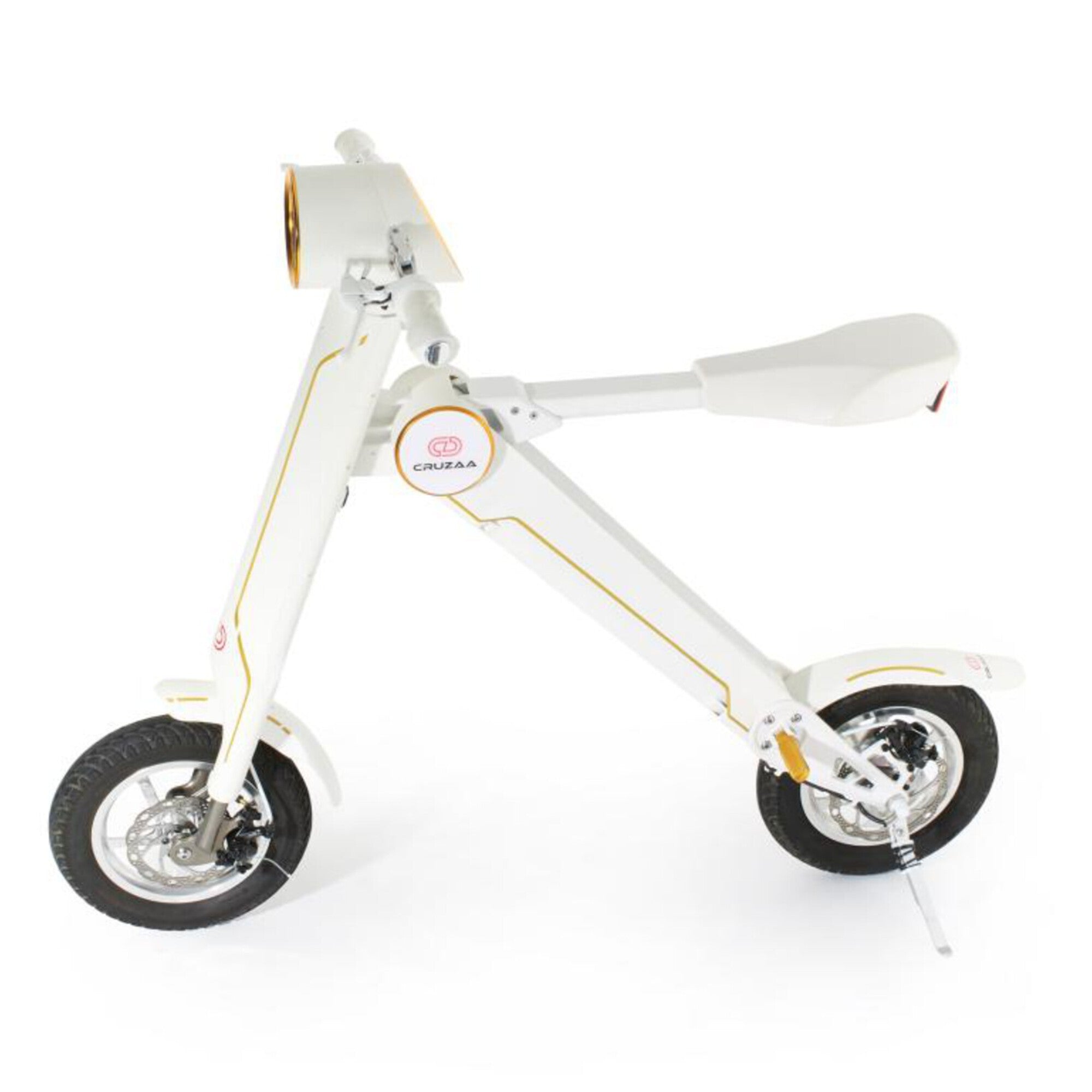 Cruzaa Electric Scooter Racing White with Built-in Speakers & Bluetooth