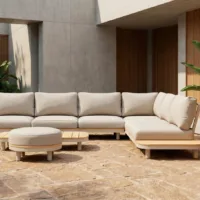Cove 7 Seater Corner Garden Sofa Set | Solid Acacia Wood & Olefin Cushions